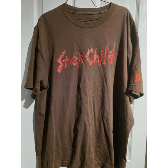 Stepchild Snowboards Brown Tee Shirt mens size  XL - Picture 1 of 6
